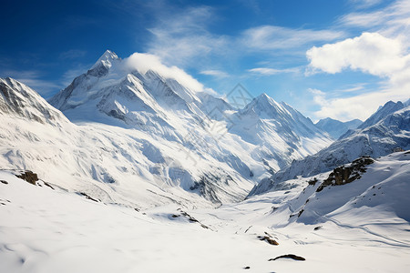 冰川之旅滑雪场之旅高清图片
