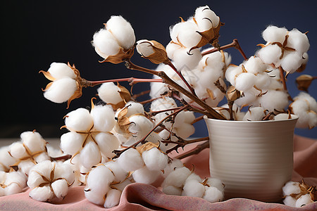 植物生长调节原料柔软的棉花球背景