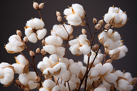 植物生长调节原料白色纯净的棉花球背景