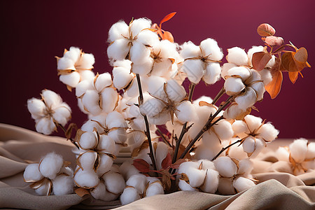 植物生长调节原料白色柔软的棉花背景