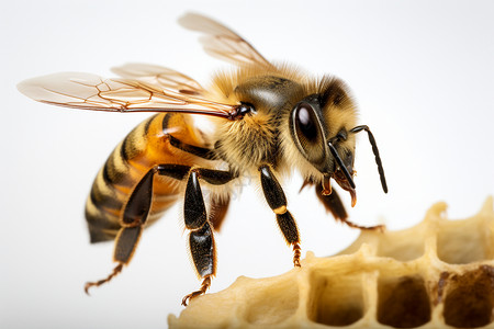 飞行蜂蜜蜜蜂在户外飞行背景