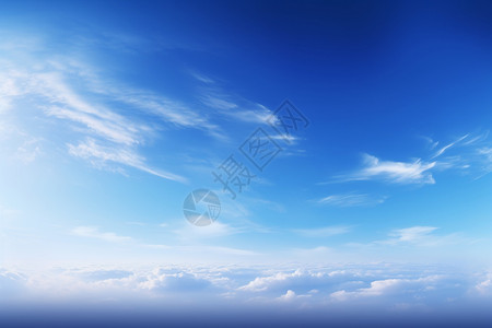 印象派景象蓝天和白云的景象背景