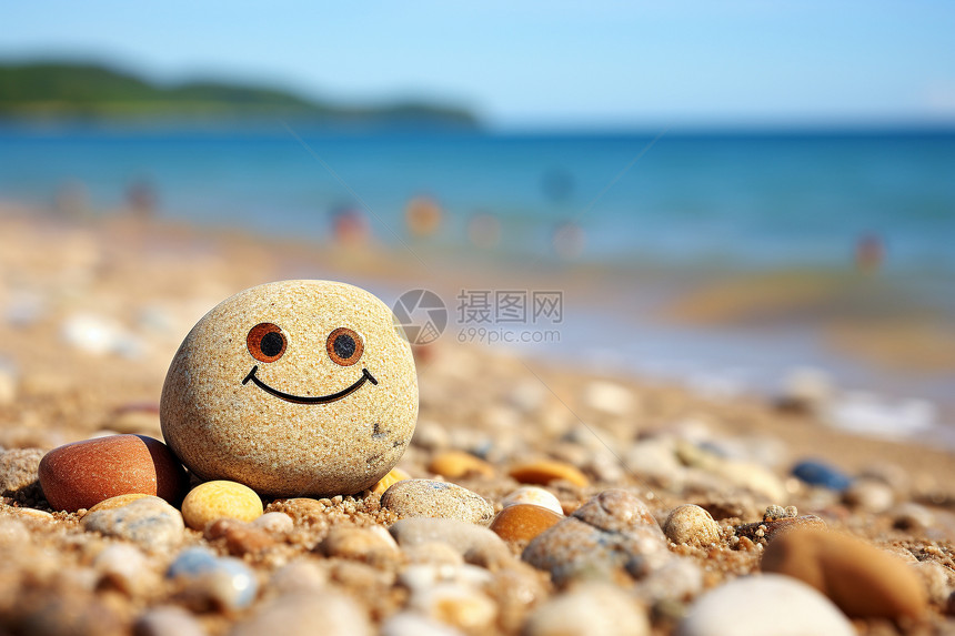 微笑的石头图片