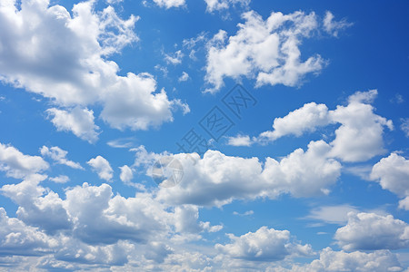 积云和蓝天白云朵朵的天空背景
