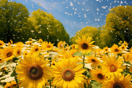 大片的太阳花背景图片