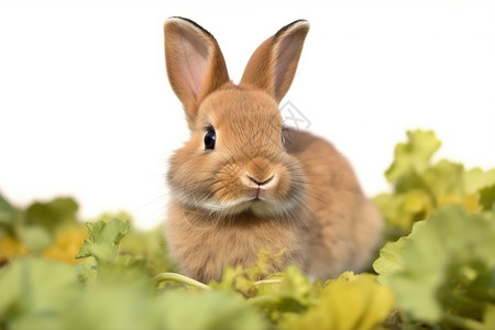 孤单的兔子背景图片