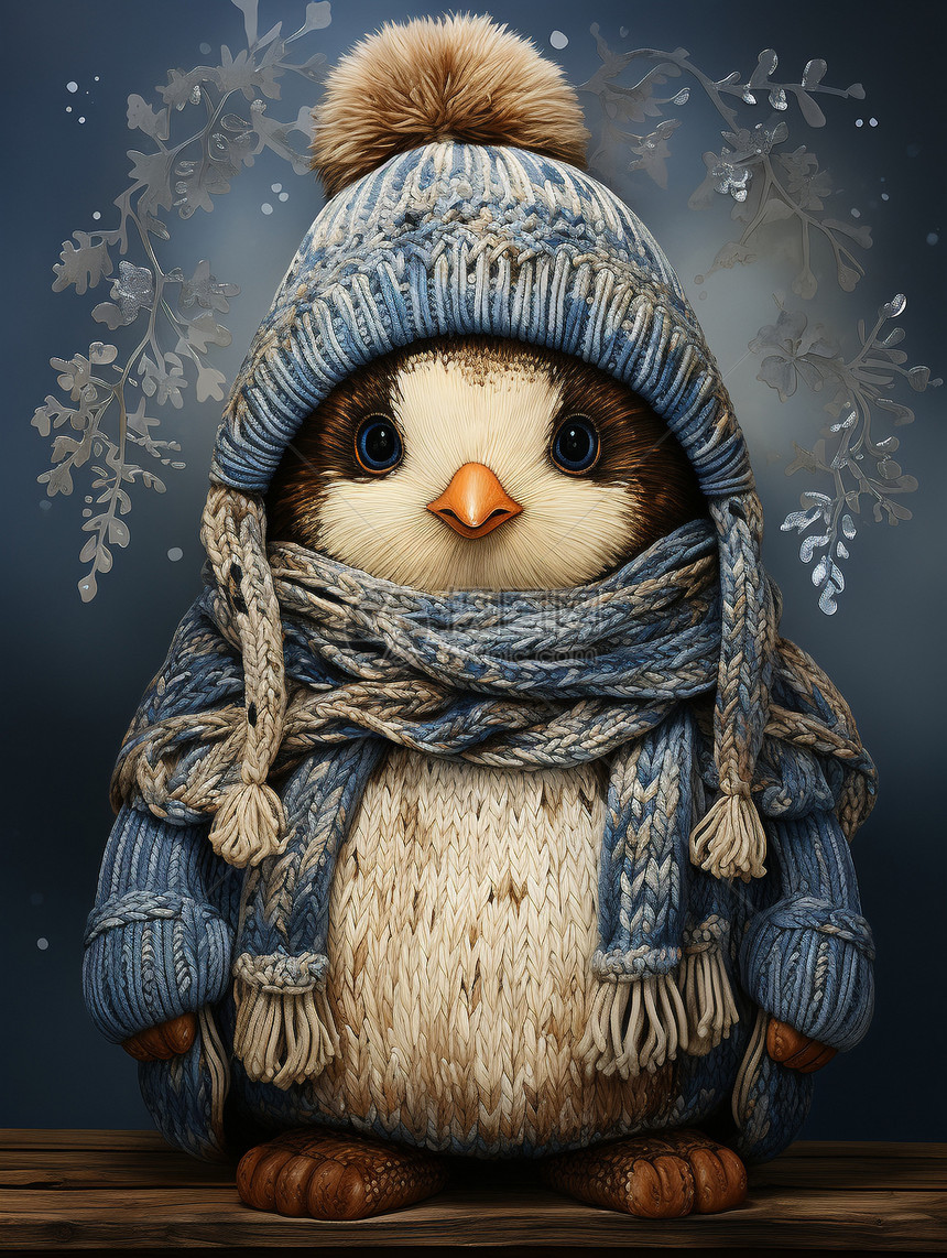 毛织的企鹅图片