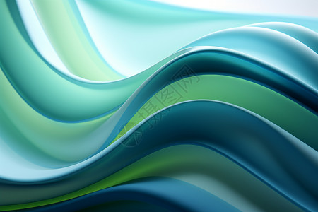 静谧流动蓝绿液体高清图片