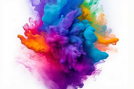 染料墨水水中多彩的流动的液体插画