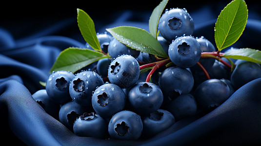 美味多汁的蓝莓水果高清图片