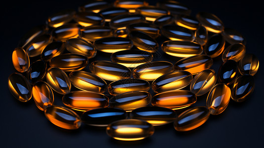 营养保健的鱼肝油胶囊图片