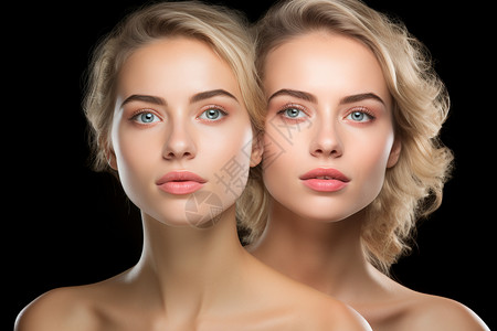 化妆品对比皮肤护理的明显对比背景