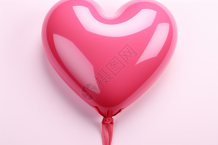 粉色背景前的爱心气球图片