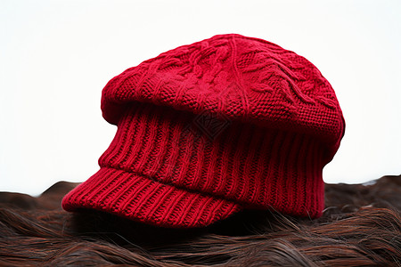 红色假昙花假发上的帽子背景