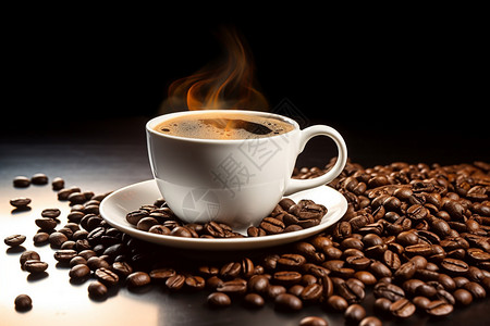一小杯热咖啡图片