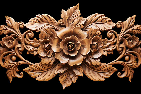 花朵雕刻工艺品背景图片