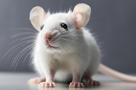 桌子上的小白鼠背景图片