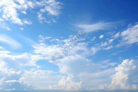 空气带晴天的蓝天白云背景