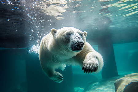 水里玩耍的熊背景