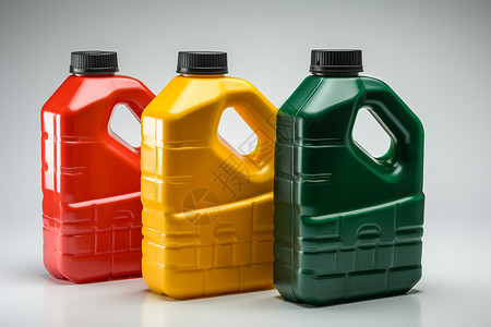 彩色的瓶子彩色的塑料桶背景