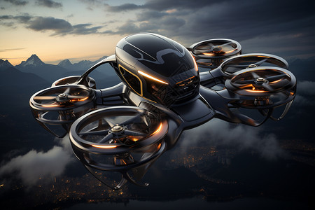 飞行驾驶未来的飞行车设计图片