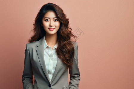 自信迷人的亚洲商务女性图片