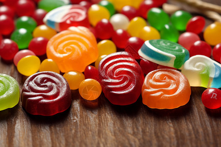 五彩斑斓的糖果高清图片