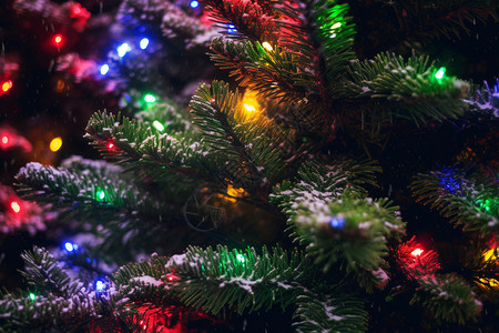 闪亮的圣诞树背景图片