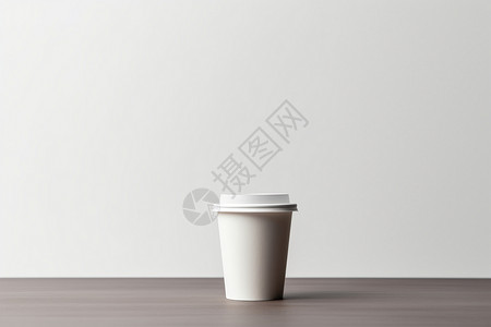 塑料盖子纸质咖啡杯背景