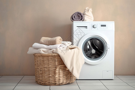 现代清洗洗衣机背景图片