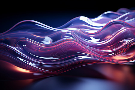 流动的紫色波浪图片