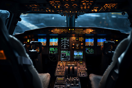 飞机导航飞机驾驶舱内的照片背景