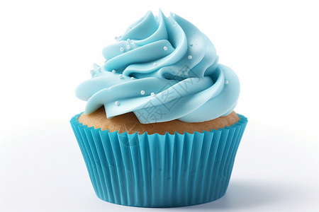 蓝色蛋糕蓝色奶油雪花蛋糕背景