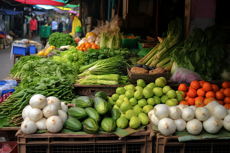 菜摊菜市场的南瓜背景