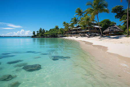 热带岛屿的海滩图片