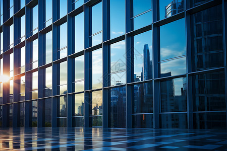 玻璃大楼城市的建筑学高清图片