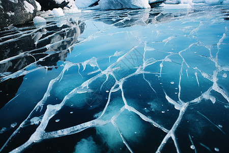 冰川中的裂缝图片