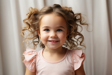 甜蜜微笑的小女孩图片