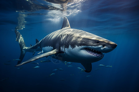 孤独的大白鲨图片