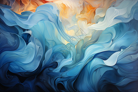抽象绘画创意蓝色火焰数字高清图片