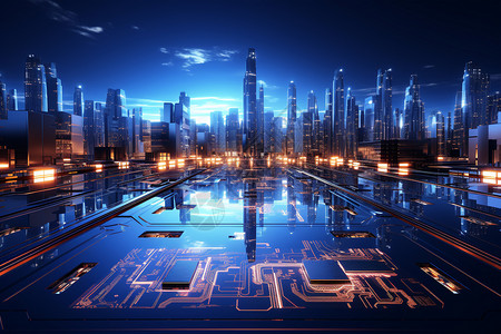 法国蓝光高科技城市设计图片