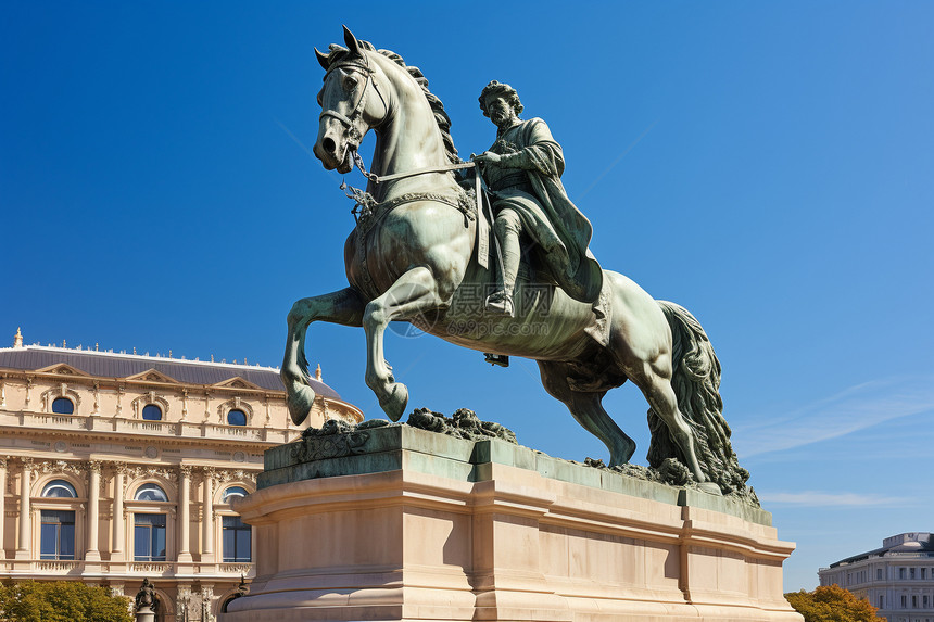 维也纳市骑士雕塑图片