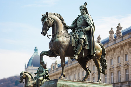 维也纳市中心雕像背景图片