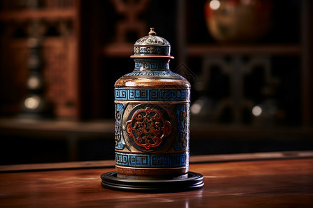 陶瓷古风白酒瓶背景图片
