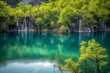 湖光山色的自然风景图片