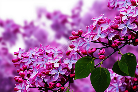 户外紫色的花朵高清图片