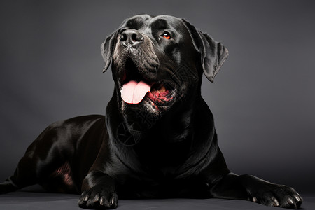 一只黑色狗宠物獒高清图片