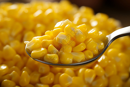 一个金黄色玉米金黄色甜玉米背景