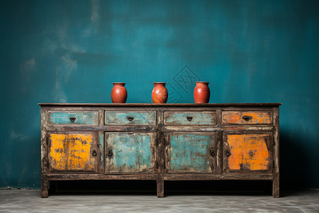 怀旧色彩的家具背景图片