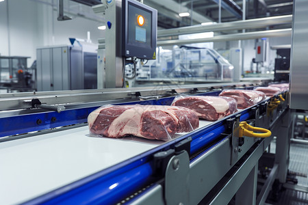 食品生产加工工业食品肉类加工厂背景